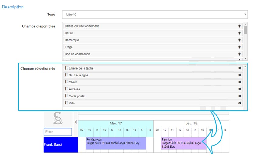 Description &eacute;v&egrave;nement planning