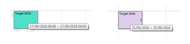 Interface du planning Nouveau design