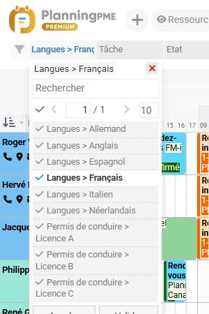 Filtrer le personnel comp&eacute;tent