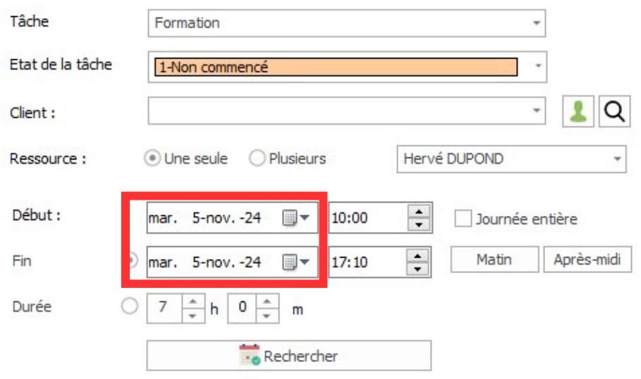 Nouveaux formats de dates affichant le jour de la semaine