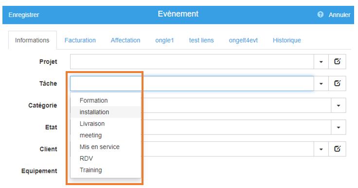 Personnalisation de la liste des t�ches par service Personnalisation de la liste des t�ches par service