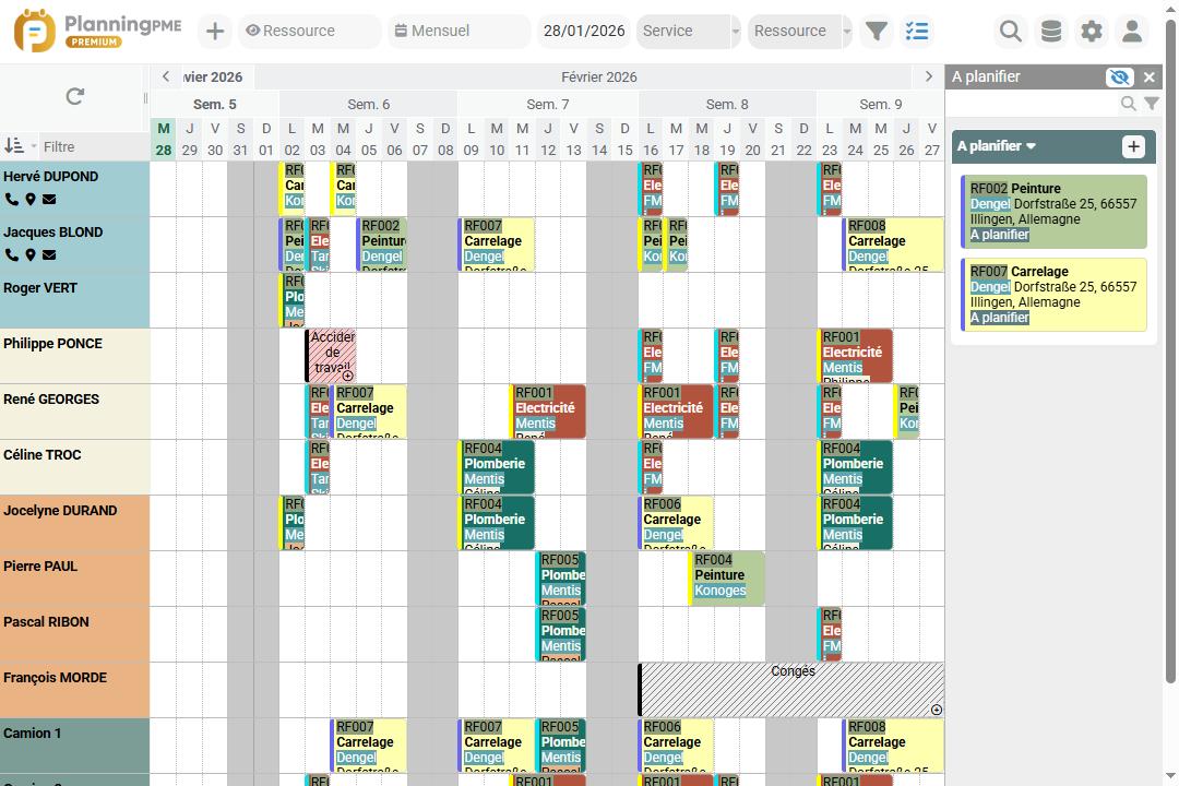 Optimisez le planning de vos chantiers et des techniciens