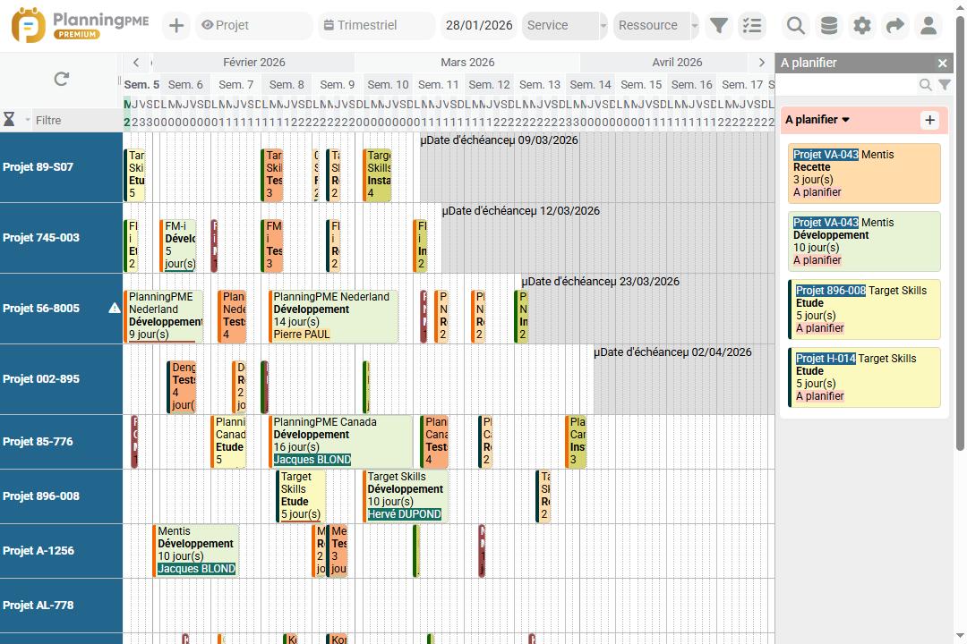 Planning de projets